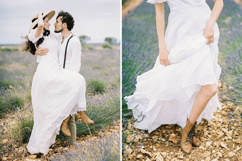 Wedding in lavender field