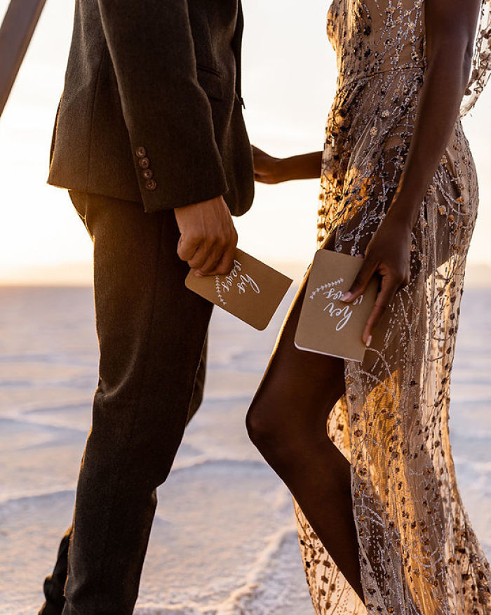 A Celebration of 5 Years of Marriage at Bonneville Salt Flats in Utah - Perfect Venue