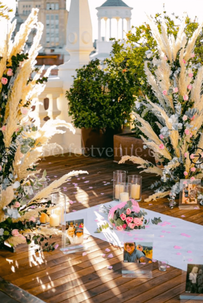 Decoración pedida mano rooftop
