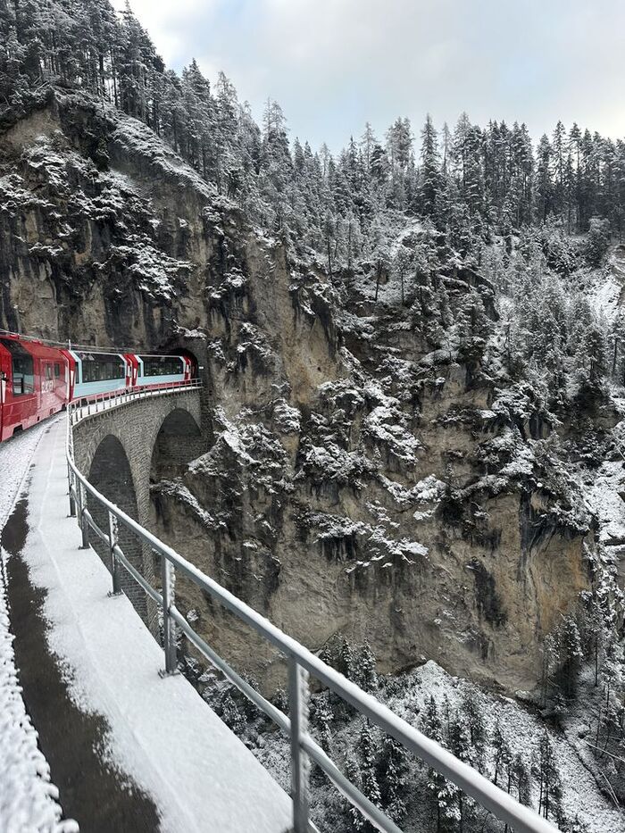 Marriage Proposal on the Bernina Express / Photo via Pinterest