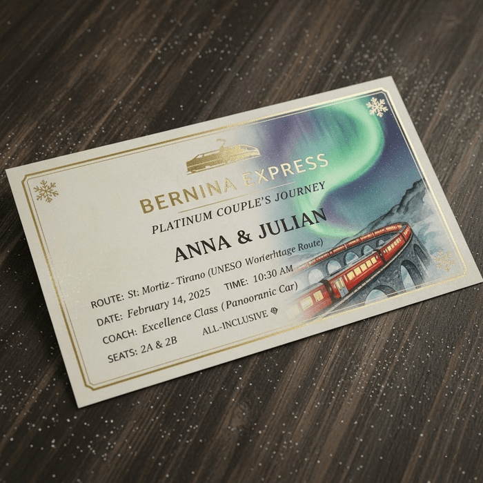 Marriage proposal on the Bernina Express / Photo via Perfect Venue