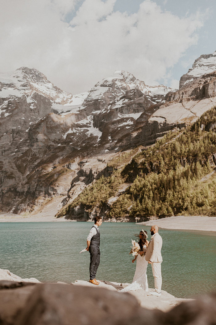 Minimalist Elopement Surrounded by Impressive Swiss Mountains - Perfect Venue