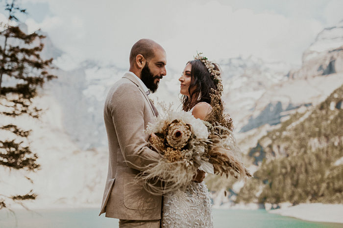 Minimalist Elopement Surrounded by Impressive Swiss Mountains - Perfect Venue