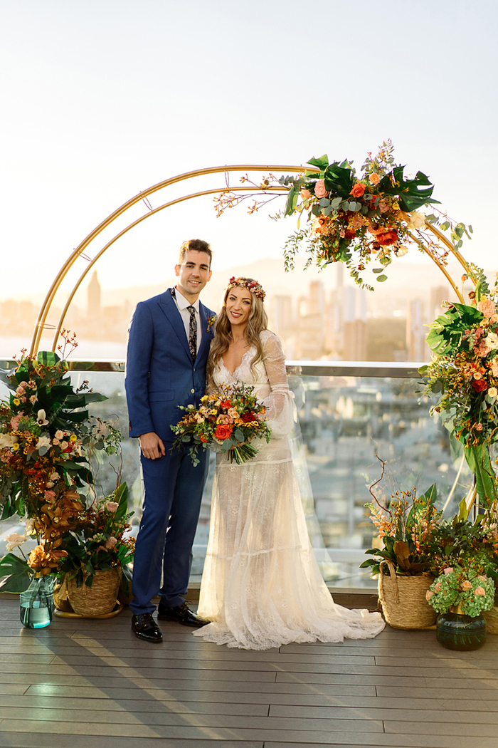 boda en una azotea