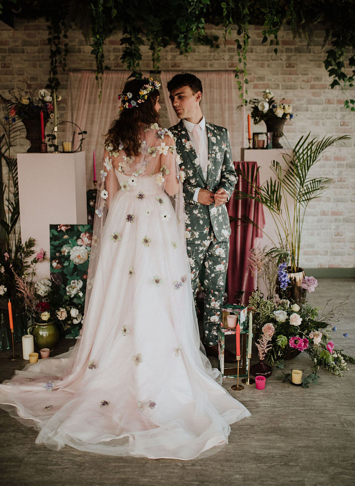 Take a Look at This Beautiful Botanical Wedding Surrounded by Flowers in Manchester, England - Perfect Venue