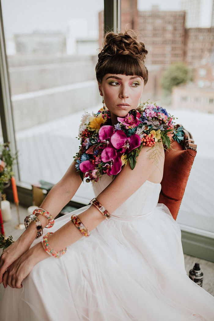 Take a Look at This Beautiful Botanical Wedding Surrounded by Flowers in Manchester, England - Perfect Venue