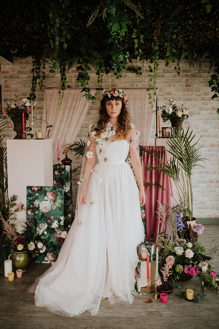 Take a Look at This Beautiful Botanical Wedding Surrounded by Flowers in Manchester, England - Perfect Venue