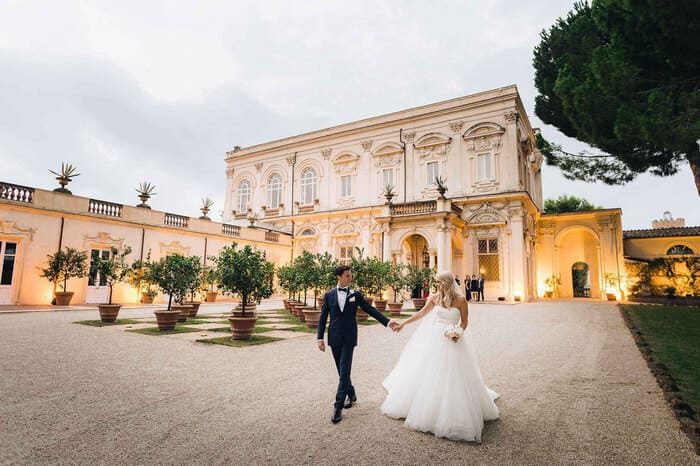 Wedding in a villa in Rome Matrimonio in una villa a Roma