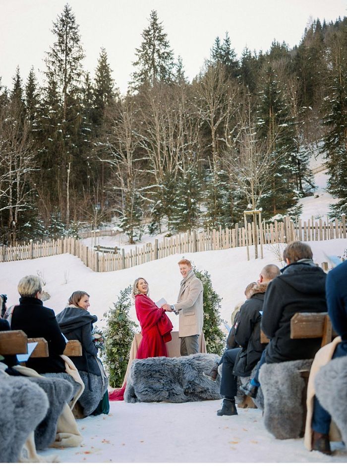 Vanessa and Dennis’ Snowy but Cosy Wedding in the Salzburg Mountains - Perfect Venue