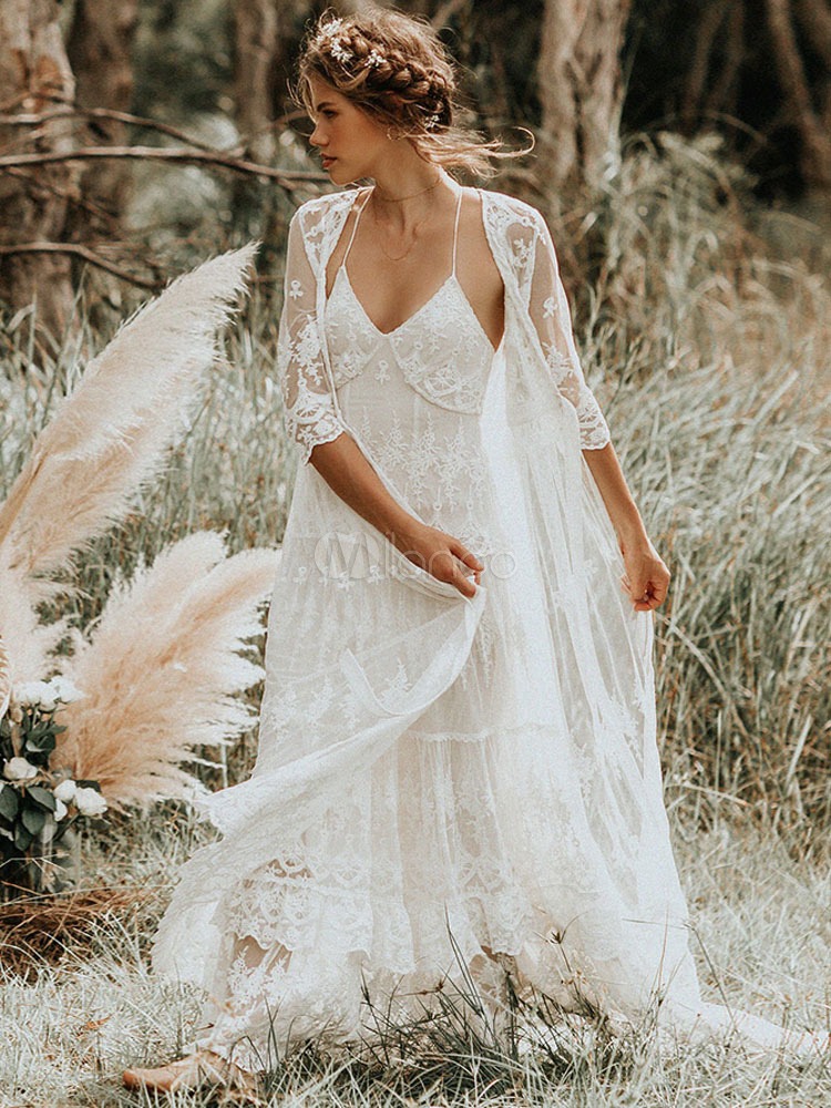 Abito sposa boho top chic 2020