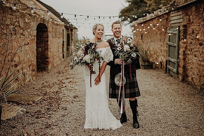 Aimee and Mark’s Authentic Autumnal Wedding in a Renovated Cowshed in Scotland - Perfect Venue