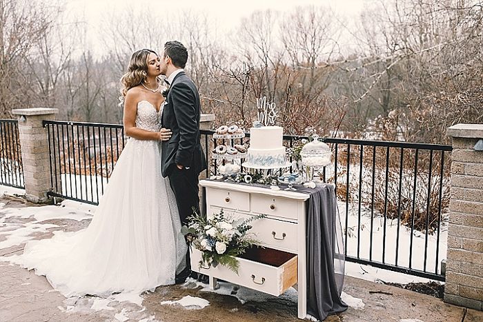 Winter Wonderland Wedding Shoot in Ontario, Canada - Perfect Venue