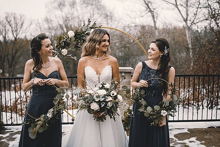 winter wonderland wedding bridesmaid dresses