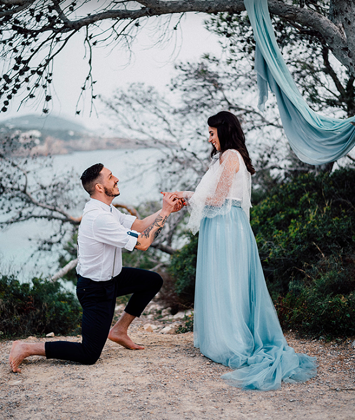 Surprise Proposal at an Ibiza Wedding Photoshoot! - Perfect Venue