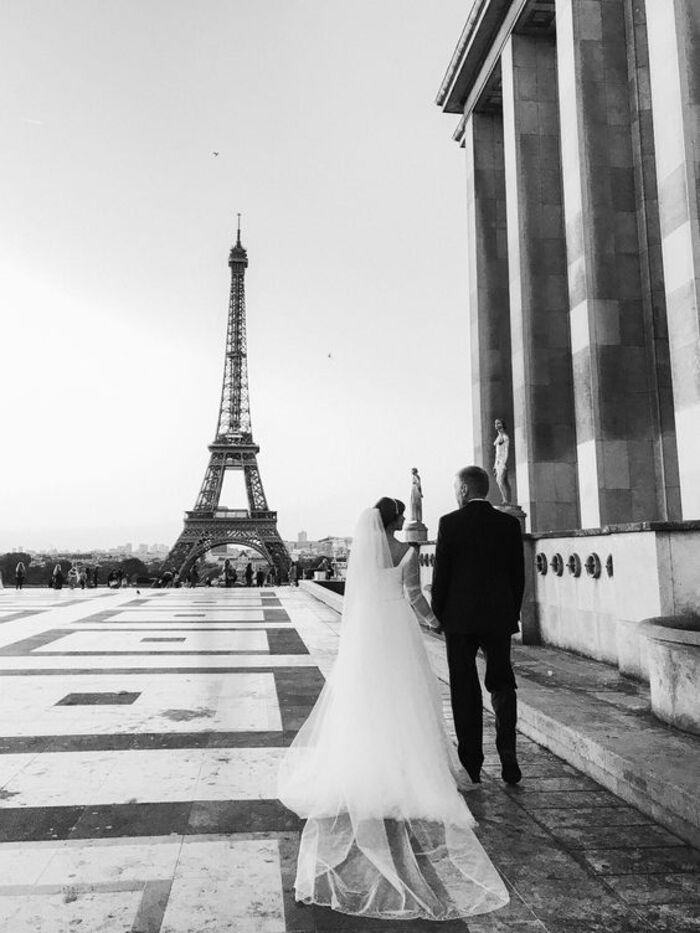 Boda elopement en París en pleno Trocadero con vistas a la Torre Eiffel - Pinterest