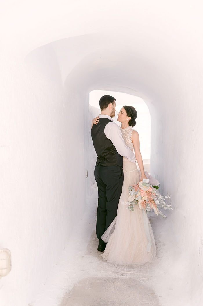 Island Elopement on the Breath-taking Cliffs of Santorini - Perfect Venue