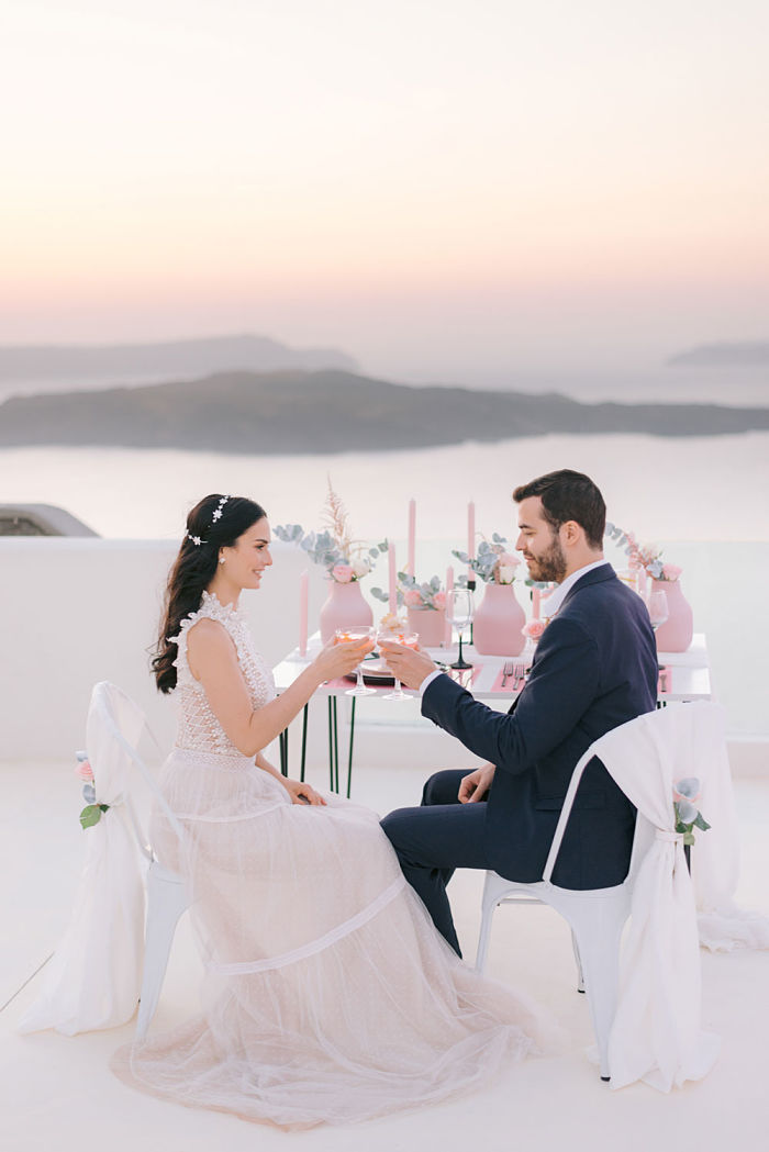 Island Elopement on the Breath-taking Cliffs of Santorini - Perfect Venue