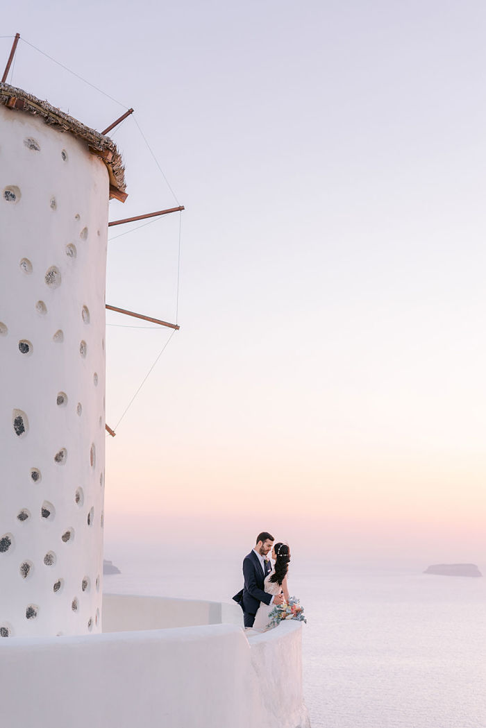 Island Elopement on the Breath-taking Cliffs of Santorini - Perfect Venue