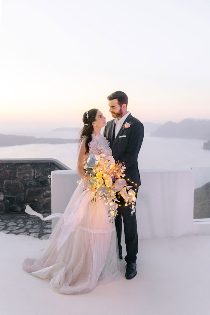 Island Elopement on the Breath-taking Cliffs of Santorini - Perfect Venue