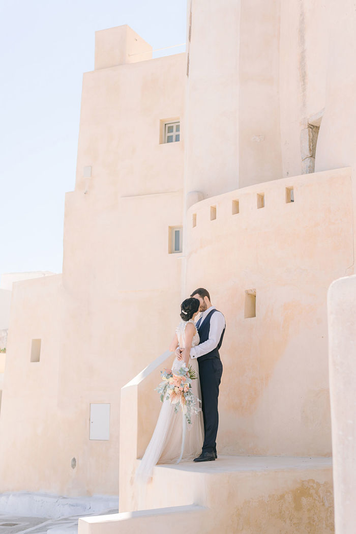 Island Elopement on the Breath-taking Cliffs of Santorini - Perfect Venue