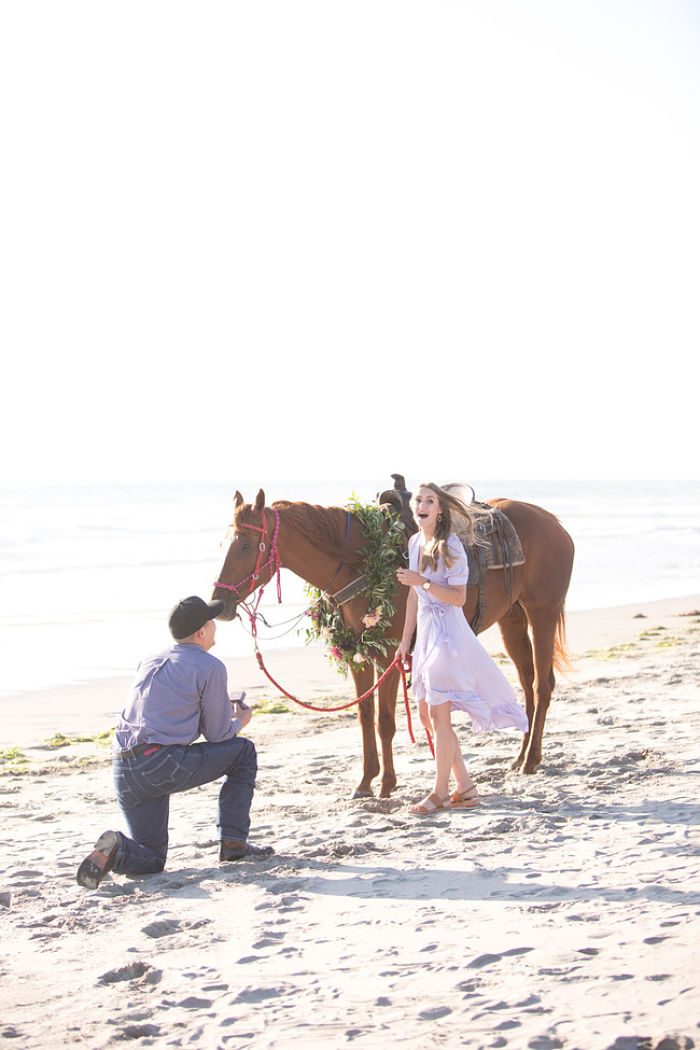 Horse Riding on the Beach at Dusk: A Romantic Proposal in California - Perfect Venue