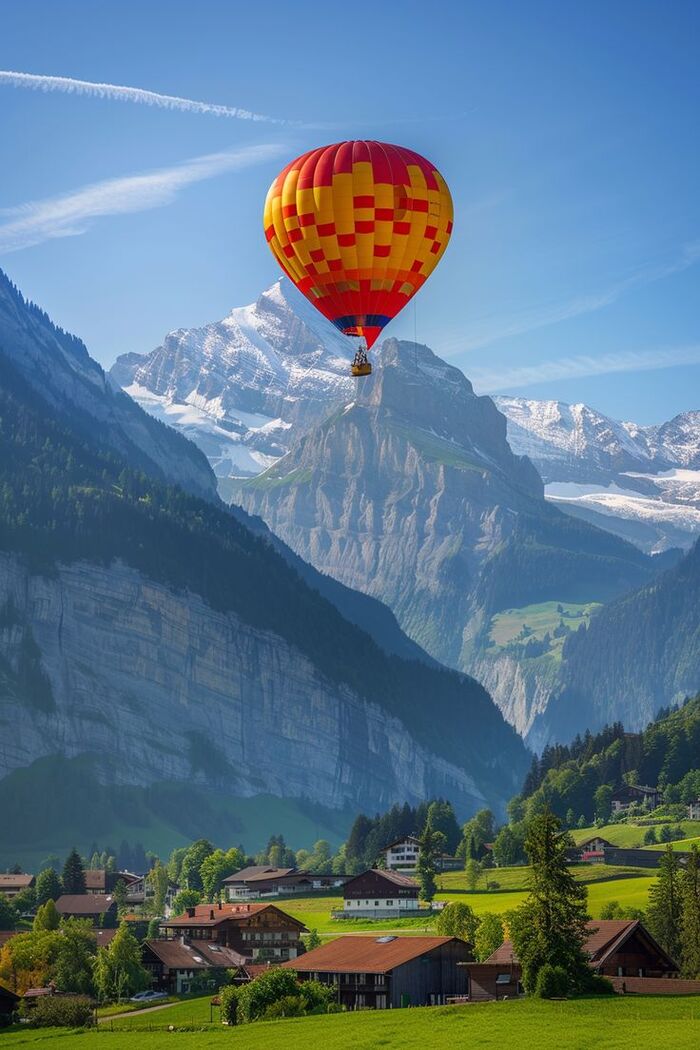 Marriage proposal in a hot air balloon