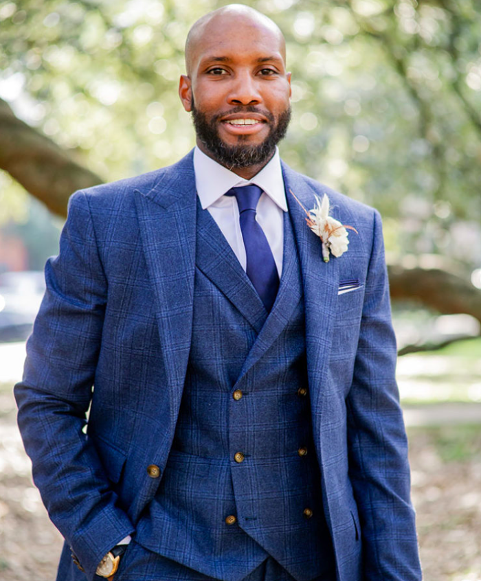 La boda de Rachel y Khary en Il Mercato con un amigo peludo portador del anillo: lugar perfecto